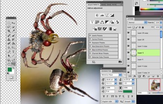 Spider illustration - freehand airbrush in PS